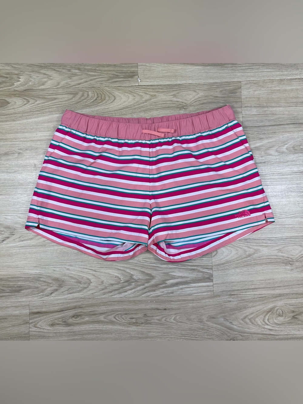 The North Face Classic V Pink Stripe UPF 50 Shorts Outdoor Sporty Athleisure CL